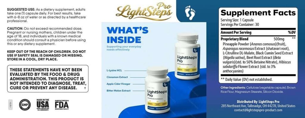 LightSteps Pro Ingredients